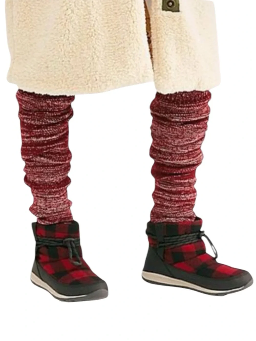 SORREL Whitney Short Winter Boots in Buffalo Plaid Size 8 — VERY GENTLY WORN!!!